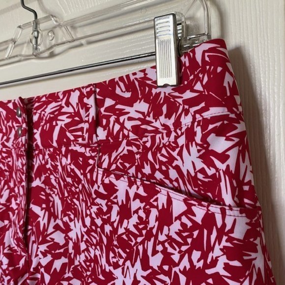 Adidas Anna‎ Nordqvist Golf Shorts Women's Size 6 Red & White Floral Print - Picture 2 of 9